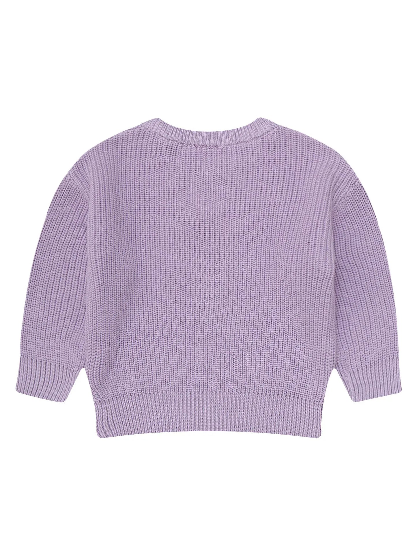 Girls Knitted Embroidered Jumper (Age 3M-6YRS)