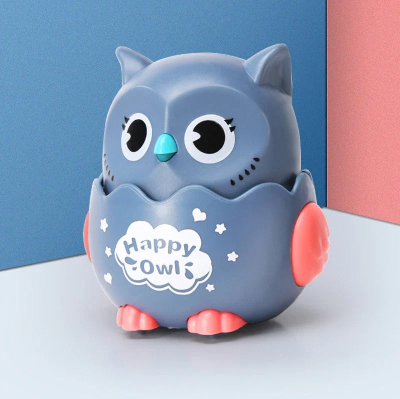 Happy Owl Wind Up Interactive Owl Shaped Mechanical Sliding Toy