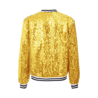 Girls Sequin Baseball Jacket (Age 6-14YRS)