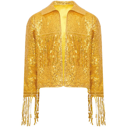 Girls Sparkly Sequin Tassel Jacket (Age 6-14YRS)