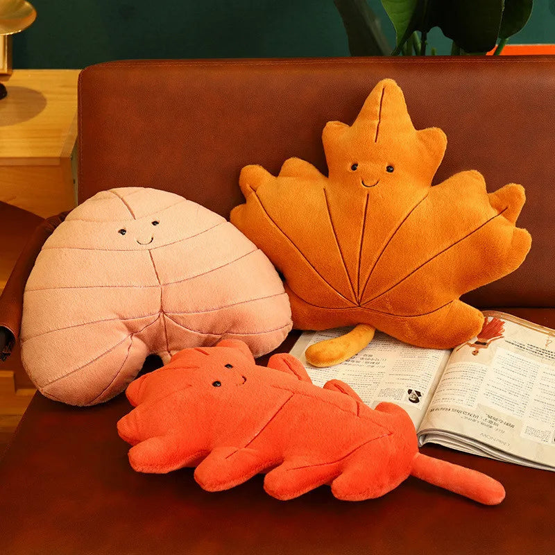 Plush Leaves Pillow Soft Stuffed Toy 29-38cm