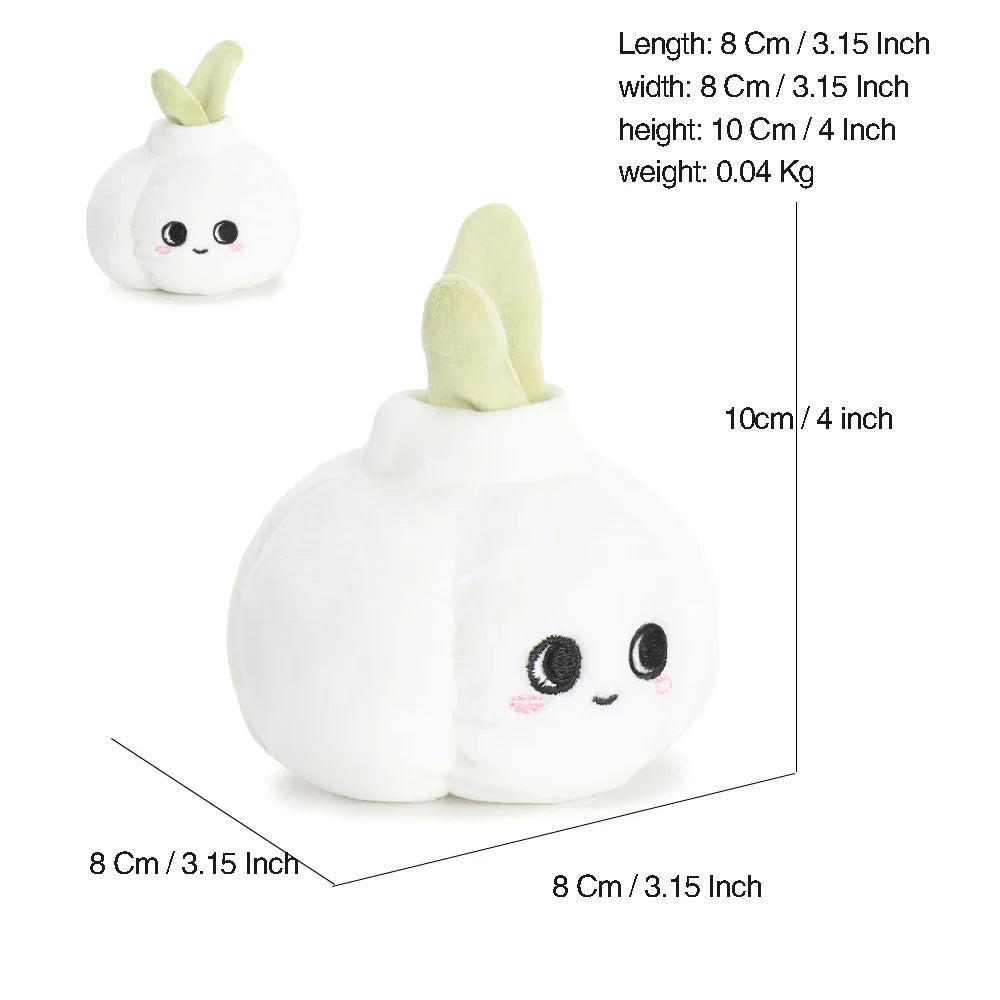 Plush White Garlic Stuffed Toy - 10cm