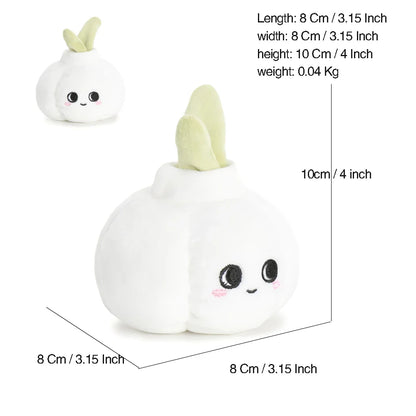 Plush White Garlic Stuffed Toy - 10cm