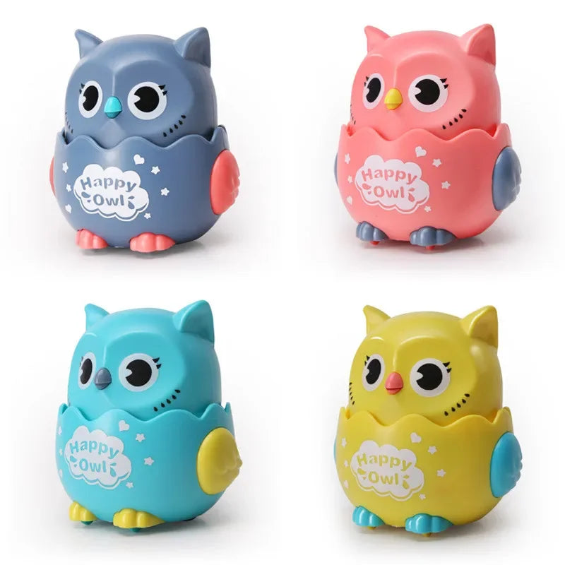 Happy Owl Wind Up Interactive Owl Shaped Mechanical Sliding Toy