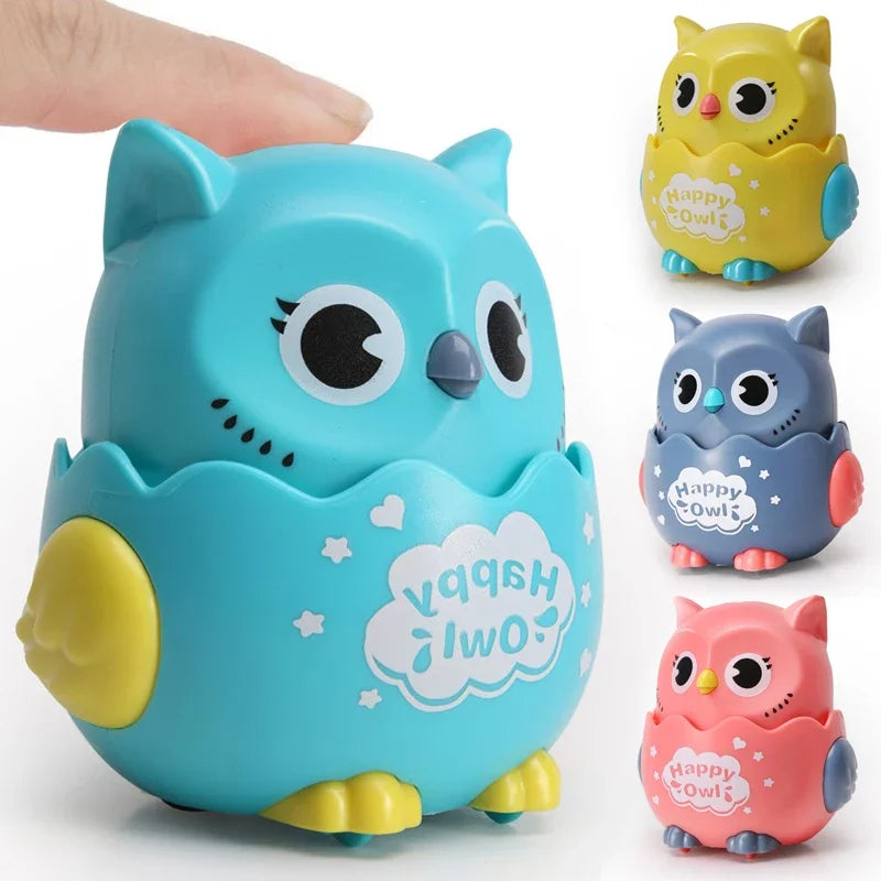 Happy Owl Wind Up Interactive Owl Shaped Mechanical Sliding Toy