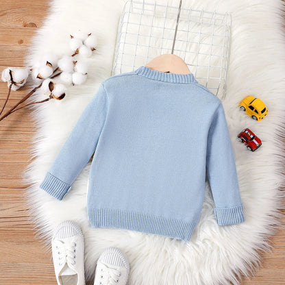 Boys Blue Car Cardigan (Age 24M-6YRS)