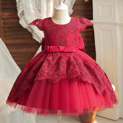 Baby/Toddler Embroidered Tulle Dress (Age 24M-5YRS)