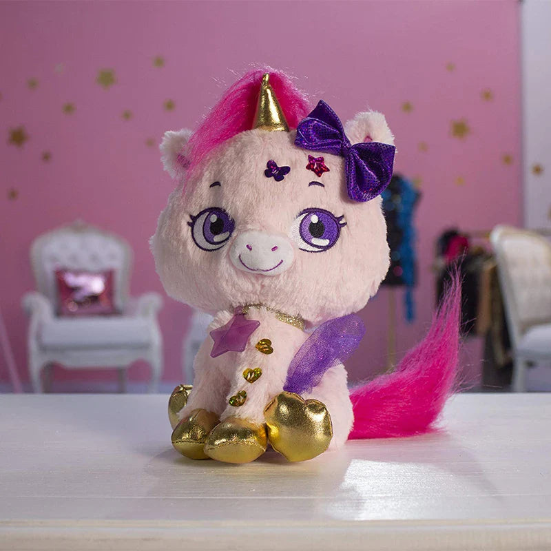 Shimmer Stars Plush Pet You Can Decorate Bubble Pink Pet