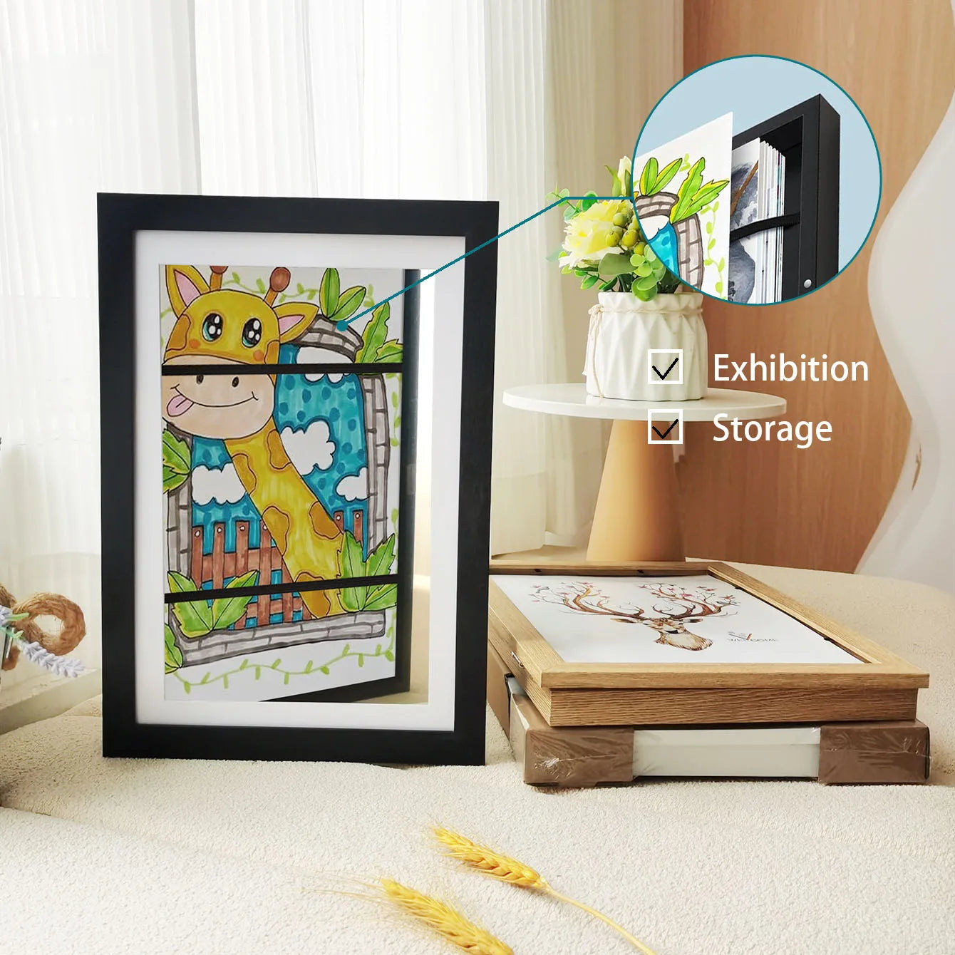 Children’s Art Magnetic Frame for Poster Photo Drawing Paintings