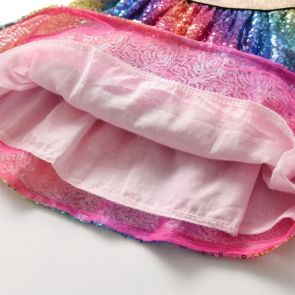 Girls Rainbow Sequin Skirt (Age 3-10YRS)