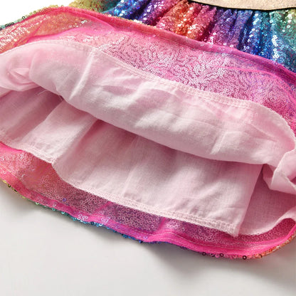 Girls Rainbow Sequin Skirt (Age 3-10YRS)