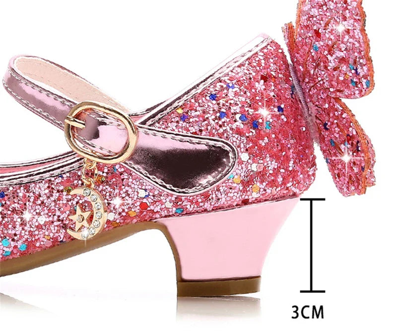 Girls Butterfly Diamond Glitter Shoes