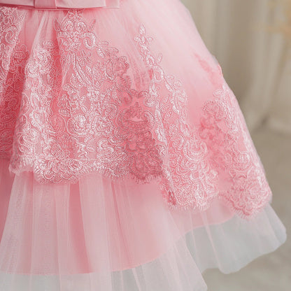 Baby/Toddler Embroidered Tulle Dress (Age 24M-5YRS)