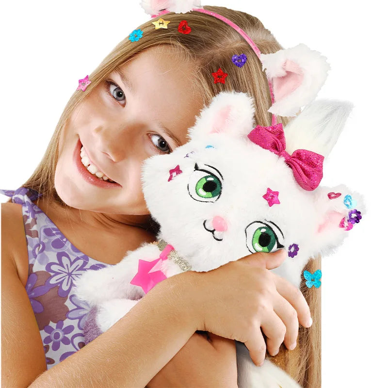 Shimmer Stars Plush Pet You Can Decorate Bubble Pink Pet