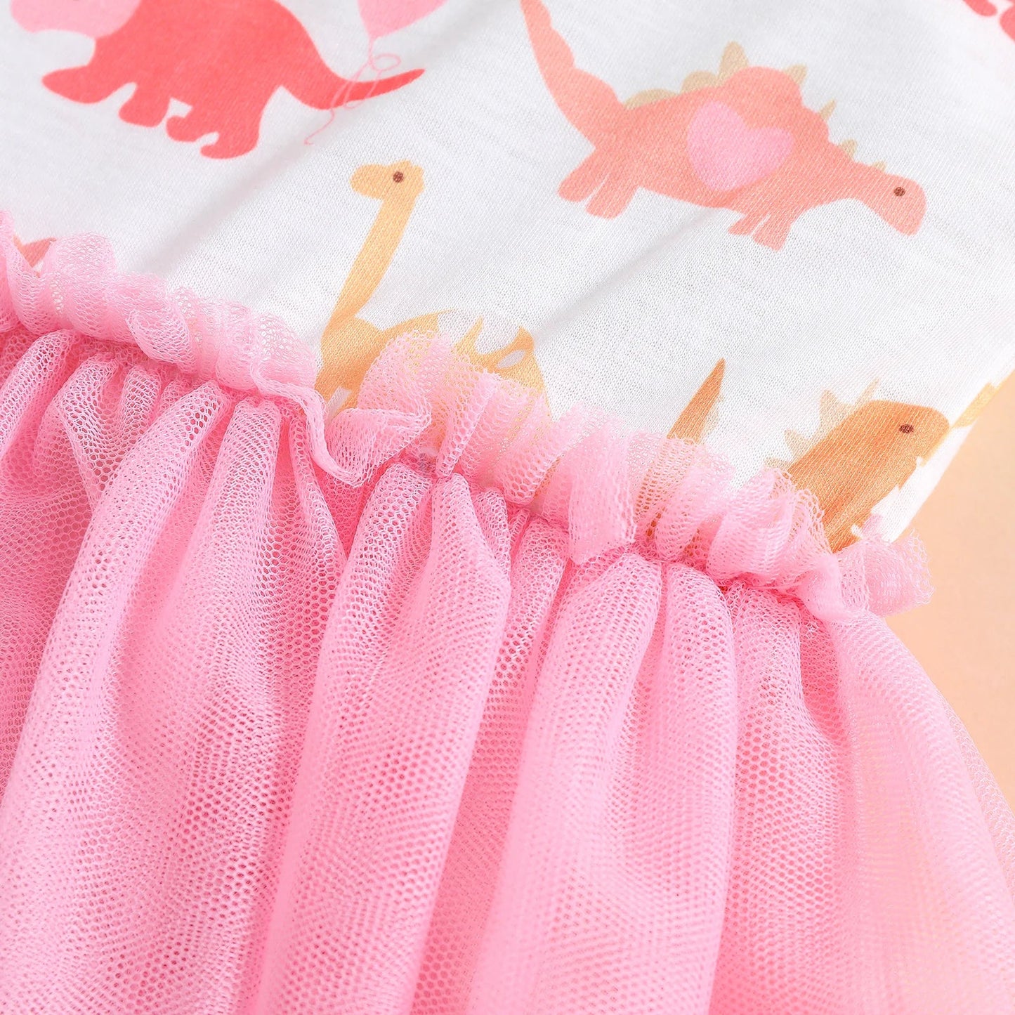 Girls Dinosaur Print Dress (Age 9M-6YRS)