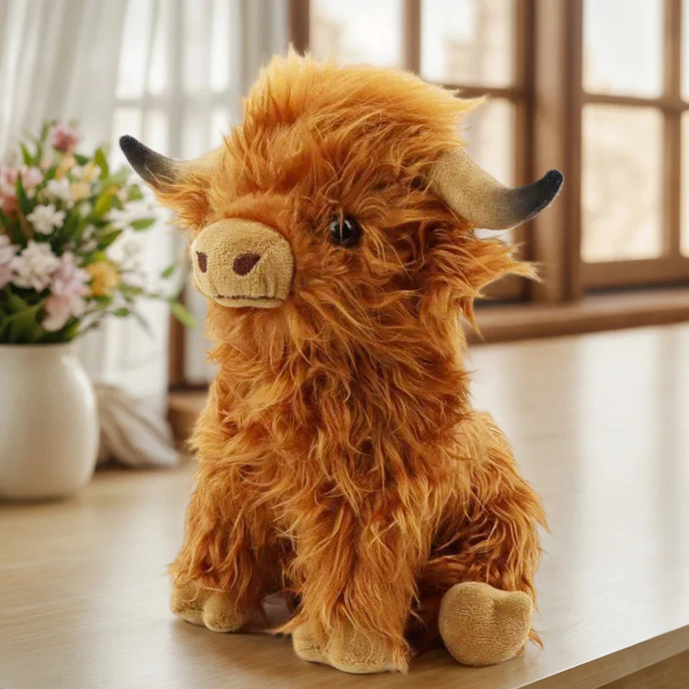 Stuffed Scottish Highland Cow Plush Toy - 25cm