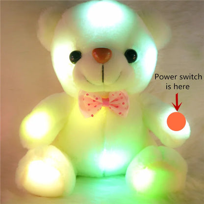 Plush Luminous Light Up LED Teddy Bear Stuffed Toy 22cm