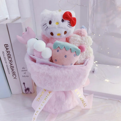 Plush Kitty Toy Gift Flower Bouquet