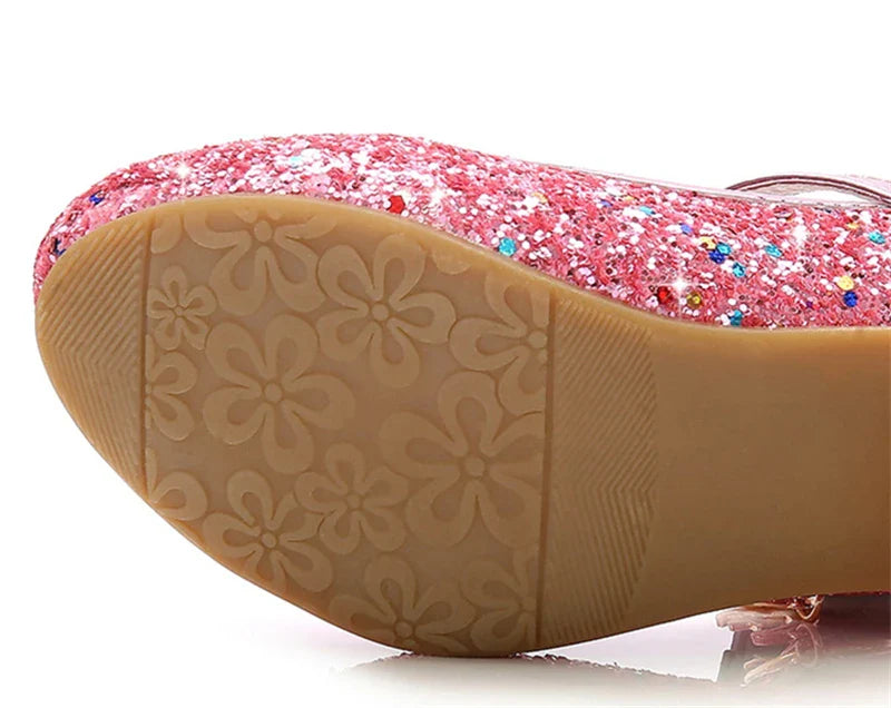 Girls Butterfly Diamond Glitter Shoes