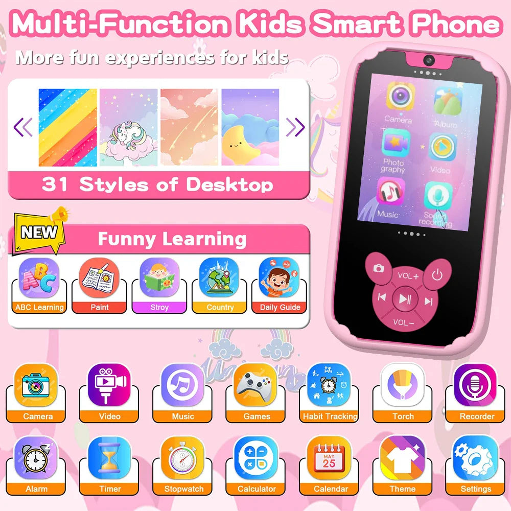 Kids Smart Phone Dual Camera Music Player Toy