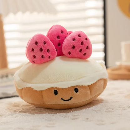 Plush Strawberry Cake Stuffed Toy 10-20cm