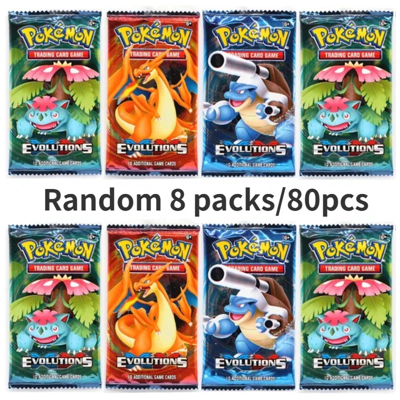 40/80PCS Pokemon Cards Deck Box Pikachu Toys