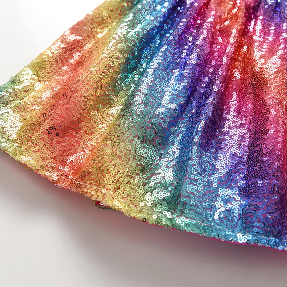 Girls Rainbow Sequin Skirt (Age 3-10YRS)