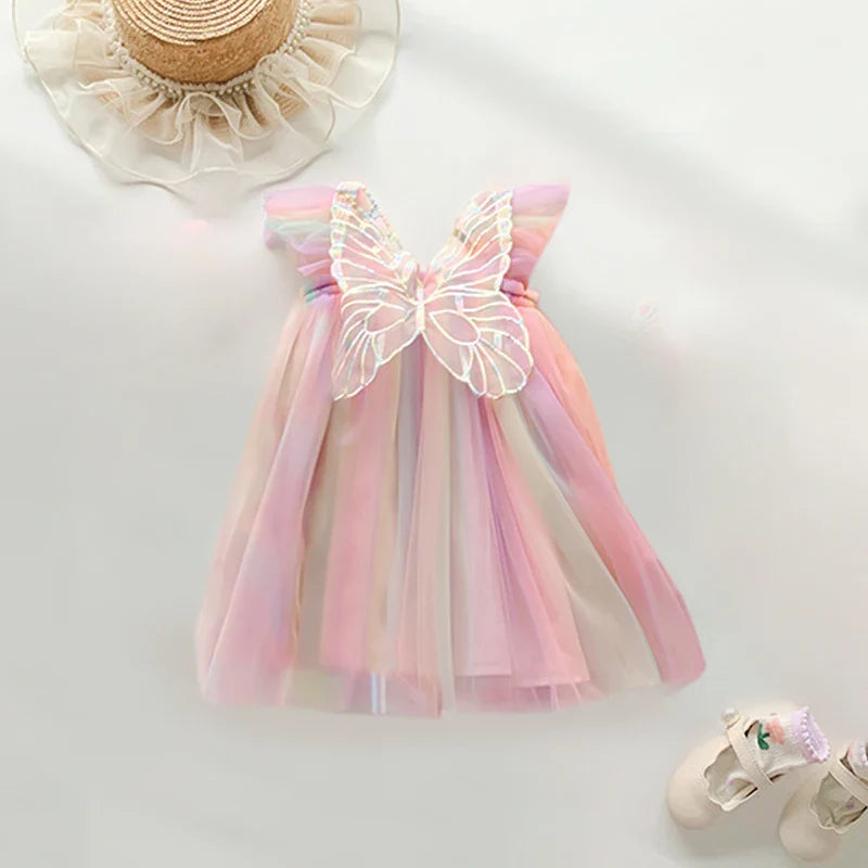 Girls Butterfly Tulle Dress (Age 9M-5YRS)