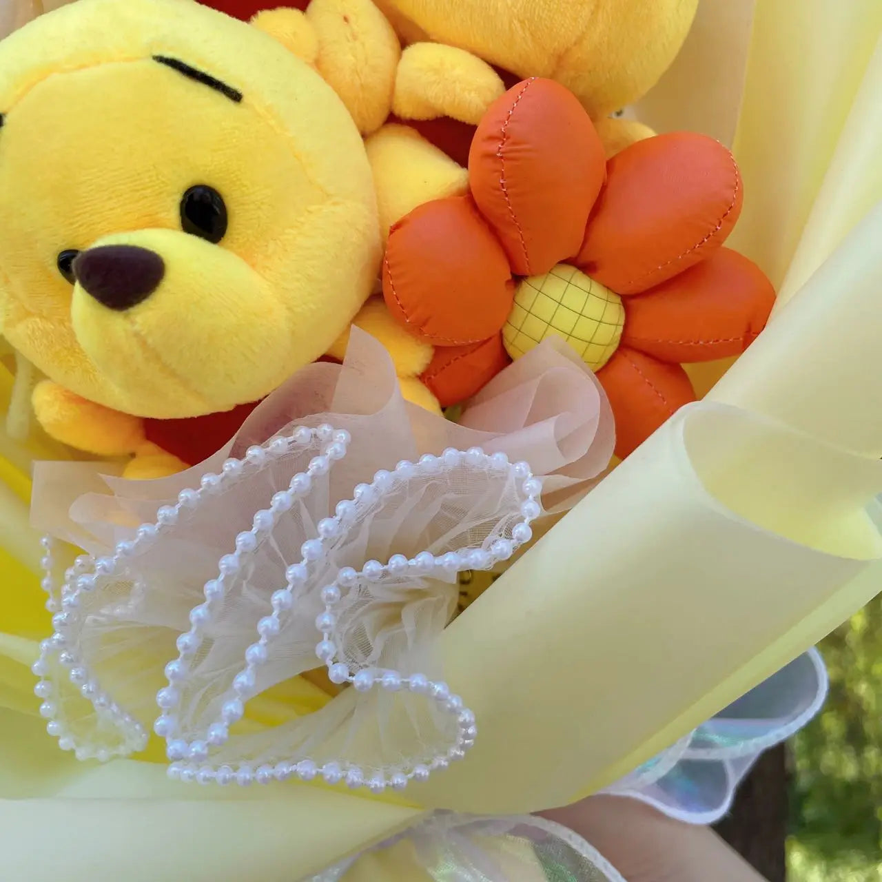 Cartoon Bear Plush Doll Toy  Flower Bouquet