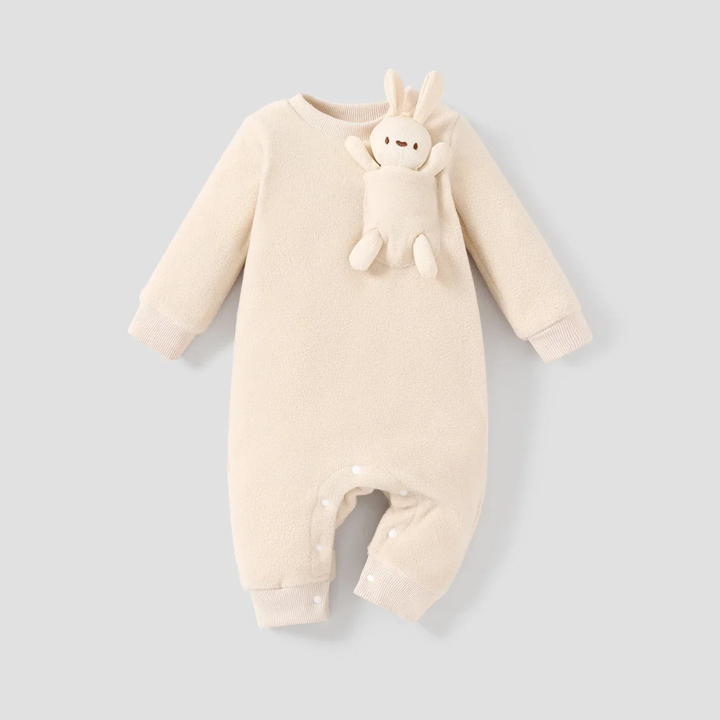 Baby Girl/Boy 3D Rabbit Long Sleeve Jumpsuit (Age Newborn-18M)