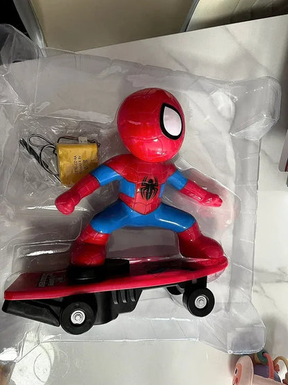 Marvel Spiderman Automatic Flip Rotation Skateboard Toy