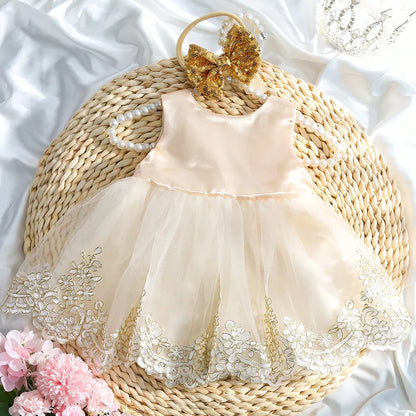 Newborn Baby Girl Photography Sequin Dress & Headband Set (Age Newborn - 3M)