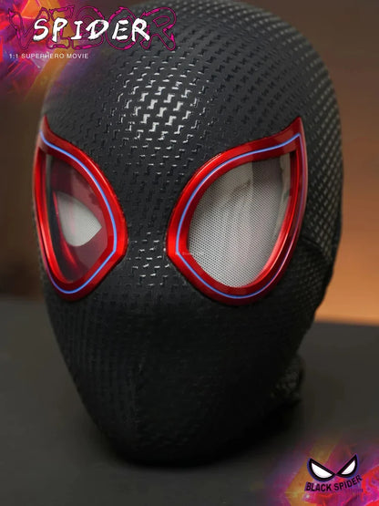 Marvel 1:1 Miles Morales Mask with Movable Eyes Electronic Gwen Spider-Man Helmet Ring Control Toy