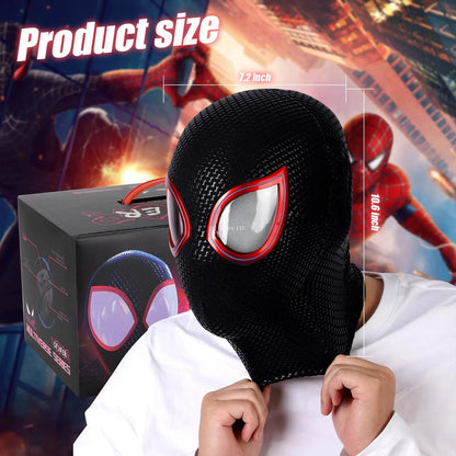 Marvel 1:1 Miles Morales Mask with Movable Eyes Electronic Gwen Spider-Man Helmet Ring Control Toy