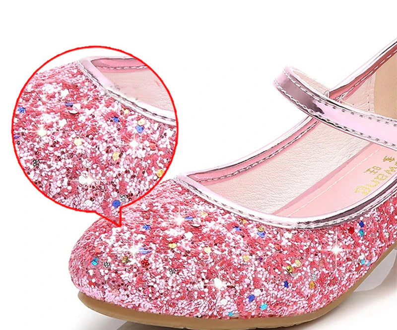 Girls Butterfly Diamond Glitter Shoes