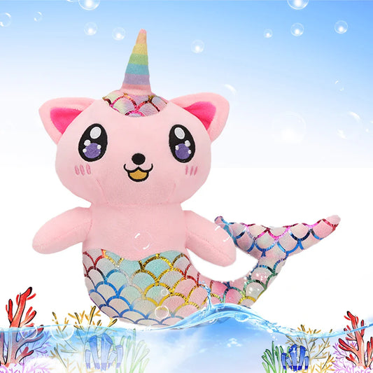 Plush Mermaid Cat Stuffed Toy - 28cm