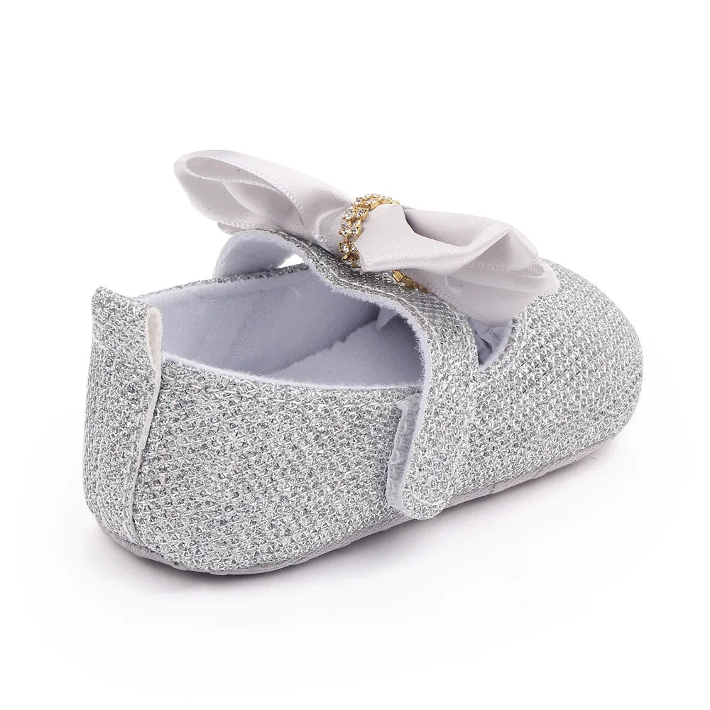 Baby Girls Rhinestone Embellished Shoes (Age Newborn-18M)