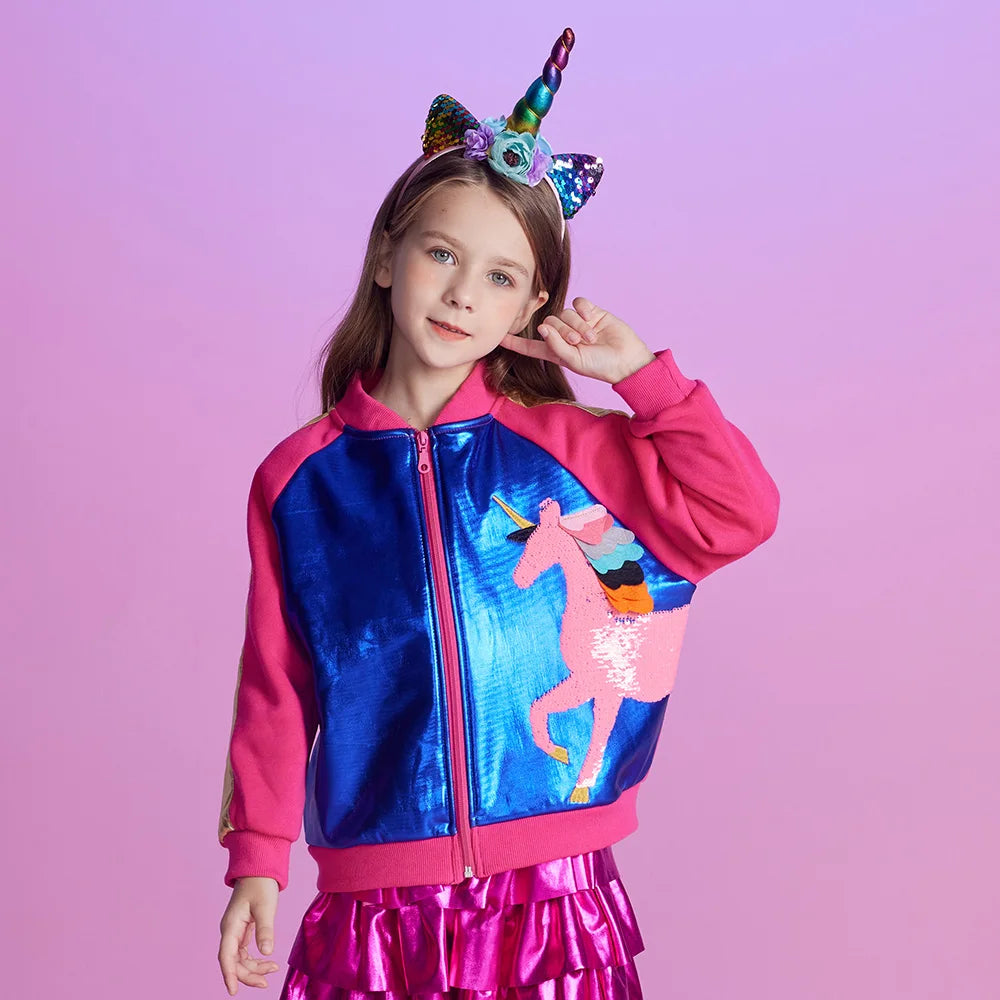 Girls Sequin Unicorn Jacket (3-12YRS)