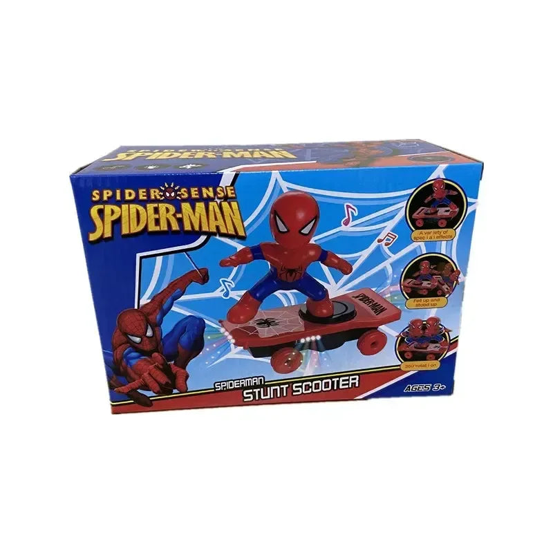 Marvel Spiderman Automatic Flip Rotation Skateboard Toy