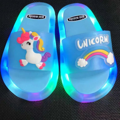 Kids Unicorm Light Up Slippers