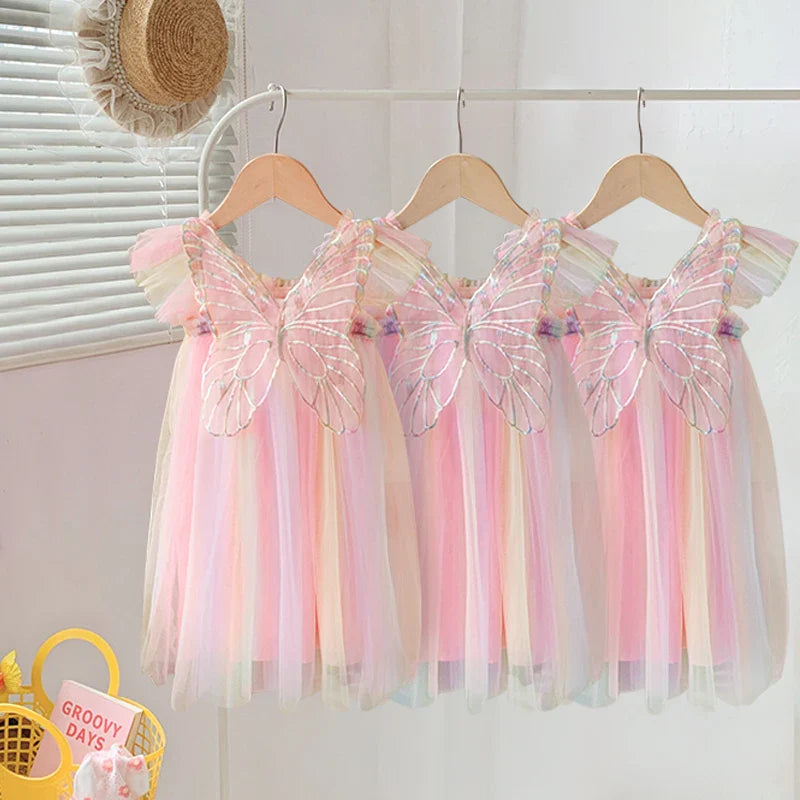 Girls Butterfly Tulle Dress (Age 9M-5YRS)