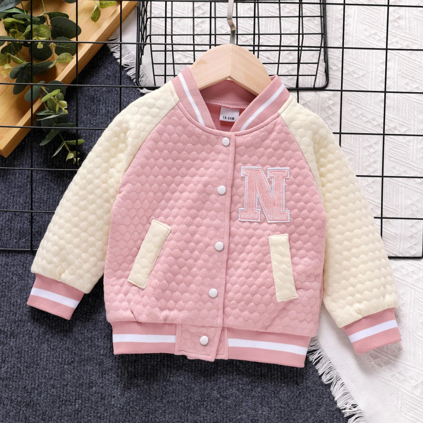 Girls Cotton Embroidered Bomber Jacket (18M-6 Years)