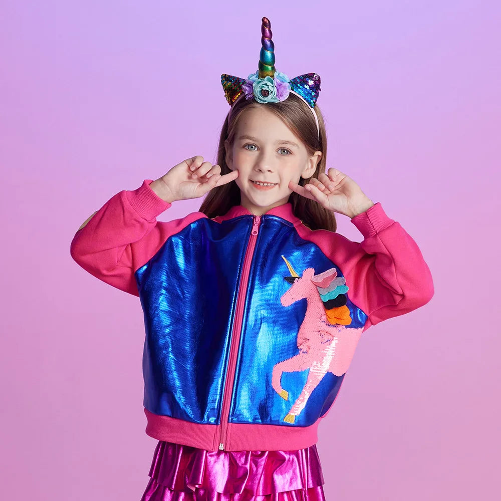 Girls Sequin Unicorn Jacket (3-12YRS)