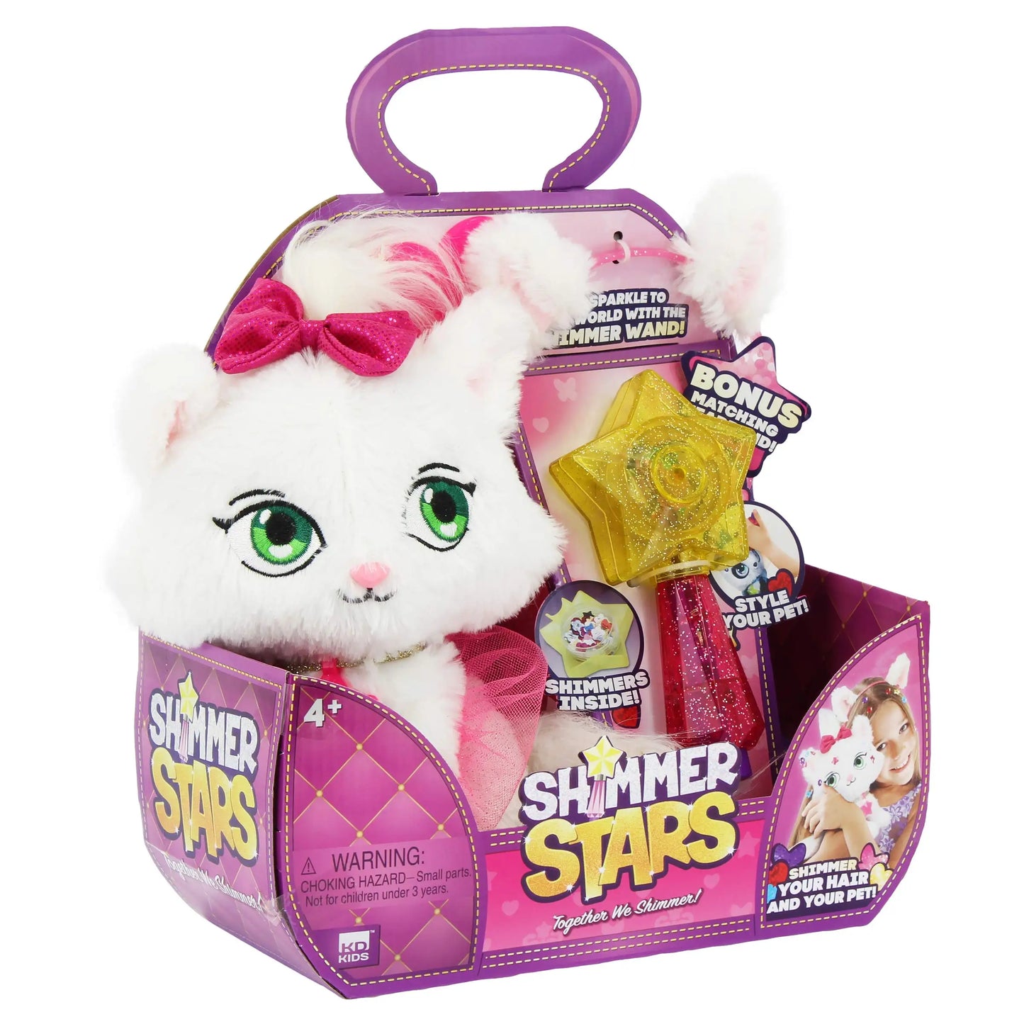 Shimmer Stars Plush Pet You Can Decorate Bubble Pink Pet