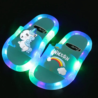 Kids Unicorm Light Up Slippers