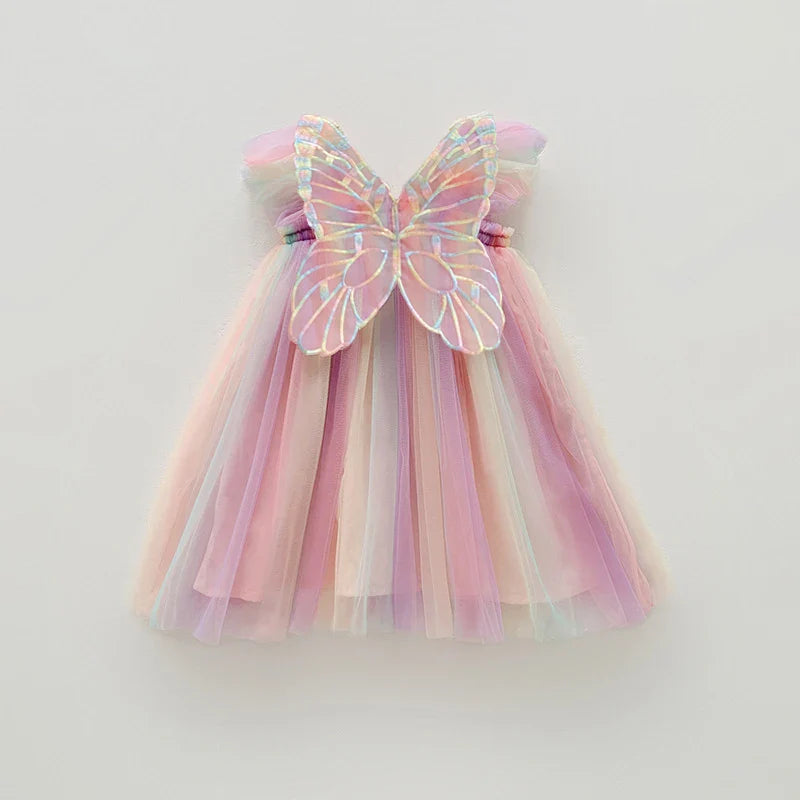 Girls Butterfly Tulle Dress (Age 9M-5YRS)