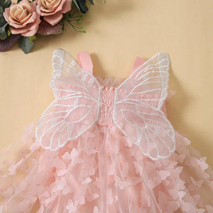 Baby Girls Butterfly Romper Dress (Age 6M - 24M)