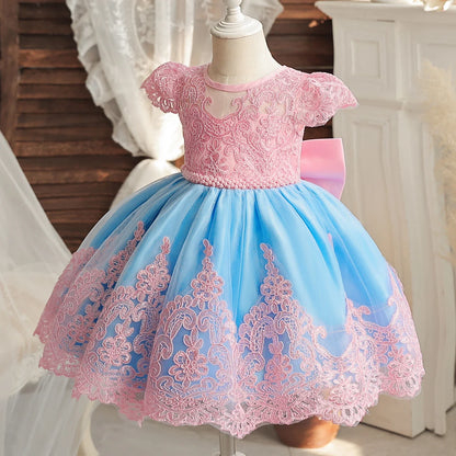 Baby/Toddler Embroidered Tulle Dress (Age 24M-5YRS)