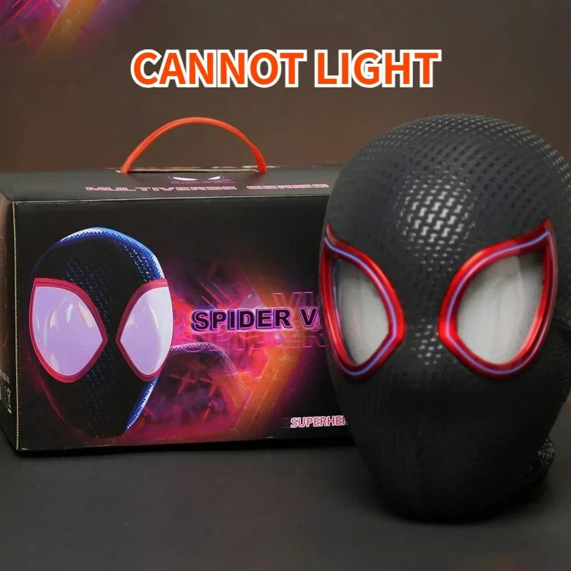 Marvel 1:1 Miles Morales Mask with Movable Eyes Electronic Gwen Spider-Man Helmet Ring Control Toy