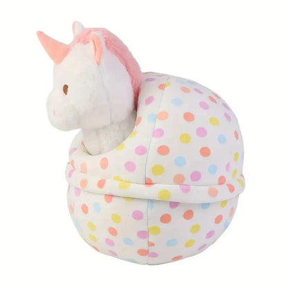 2 in 1 Plush Unicorn Egg Stuffed Toy - 21cm